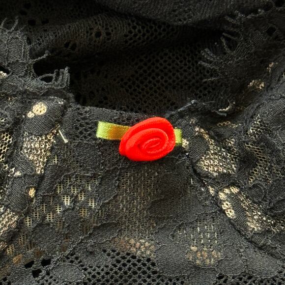 For Love & Lemons Harlow Lace Slip Mini Dress Black Size XS - Picture 10 of 12